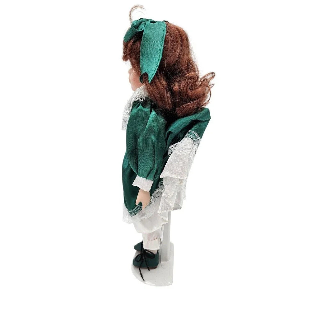 Classical Treasures Porcelain Doll Green Dress COA Stand 12